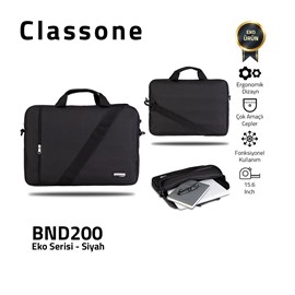 CLASSONE BND200 Eko Serisi 15.6 Siyah Notebook Çantası