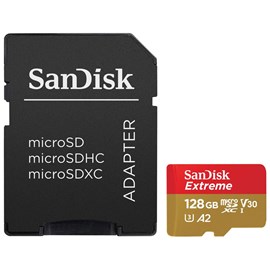 SanDisk SDSQXA1-128G-GN6MA Extreme microSDXC 128GB UHS-I C10 V30 U3 A2 160MB Bellek Kartı