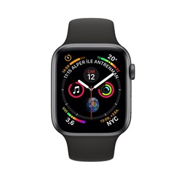 Apple MU6D2TU/A Watch Series 4 (GPS) 44mm Uzay Grisi Alüminyum Kasa ve Siyah Spor Kordon