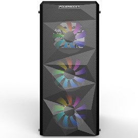 PowerBoost VK-G3090C USB 3.0 ATX, Mesh, RGB fan, siyah Kasa (PSU Yok)