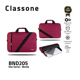 CLASSONE BND205 Eko Serisi 15.6 Bordo Notebook Çantası