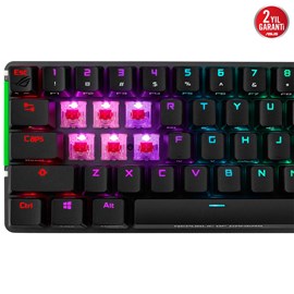 ASUS ROG Falchion MX Cherry RGB Red Switch Türkçe RGB Mekanik Kablosuz Mini Gaming Klavye