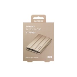 Samsung 2TB T7 Shield USB 3.2 Beyaz Taşınabilir SSD MU-PE2T0K/WW (1050MB Okuma / 1000MB Yazma)