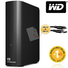 Western Digital WDBWLG0020HBK-EESN Elements Desktop 2TB Usb 3.0/2.0 3.5 Disk
