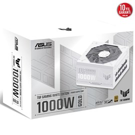 ASUS TUF GAMING-1000G 80+ GOLD  1000W Tam MODÜLER ATX 3.1 UYUMLU 10 YIL GARANTİ - BEYAZ