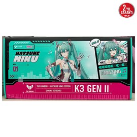 ASUS TUF Gaming K3 Gen II Hatsune Miku Edition Optik Mekanik RED SWITCH/PBT/TR Kablolu Gaming Klavye
