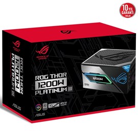 ASUS ROG THOR 1200W PLATINUM III 80 PLUS ATX 3.1 MANYETİK OLED EKRAN, 10 YIL GARANTİ