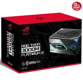 ASUS ROG THOR 1000W PLATINUM III 80 PLUS ATX 3.1 AKILLI VOLTAJ DÜZENLEYİCİ, MANYETİK OLED EKRAN, 10 YIL GARANTİ