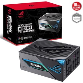 ASUS ROG THOR 1600T TITANIUM III Modüler 80+ 1600W GÜÇ KAYNAĞI Pcıe 5.1 Atx 3.1 Güç Kaynağı 10 Yıl Garanti
