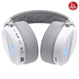 ASUS ROG PELTA BEYAZ KABLOSUZ OYUN KULAKLIĞI (BT, ROG SPEEDNOVA 2.4GHZ, USB-C TİTANYUM KAPLI  PC, SWITCH, PS5 İÇİN) BEYAZ