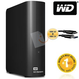 Western Digital WDBWLG0020HBK-EESN Elements Desktop 2TB Usb 3.0/2.0 3.5" Disk