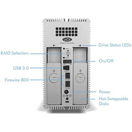 LaCie LAC9000317 2big Quadra v3 USB 3.0 8TB 2x FireWire 800 2-Bay RAID Depolama Ünitesi