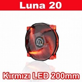 Thermaltake CL-F025-PL20RE-A Luna Anti-Vibration 200 mm Kırmızı LEDli Sessiz Fan