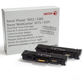 Xerox 106R02782 Siyah Toner 2 Li Paket Phaser 3052 3260 WorkCentre 3215 3225