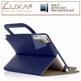 LUXA2 Rimini LX-LHA0045-A  iPad 2 Deri Kılıf/Stand - Mavi