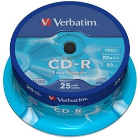 Verbatim 43432 CD-R Extra Protection 52x 700MB 25 Li Spindle