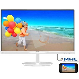 Philips 234E5QHAW/00 23 5ms Full HD D-Sub MHL HDMI AH-IPS Ultra İnce Beyaz Led Monitör