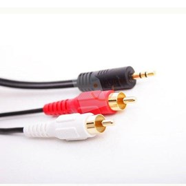 S-Link SLX-857 1,5M Altın Uçlu 2RCA/3,5 Stereo Audio Kablosu