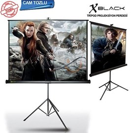 Codegen XGT-240 240x200 Glas Beads Tripod Projeksiyon Perdesi (Siyah Fonlu - Taşınabilir - Ayaklı)