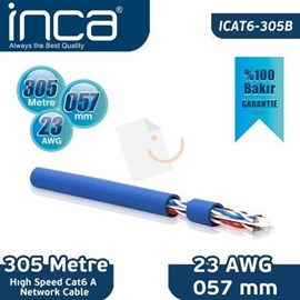 Inca ICAT-305B Cat6 A 0,57mm Network Kablosu 305 Metre 