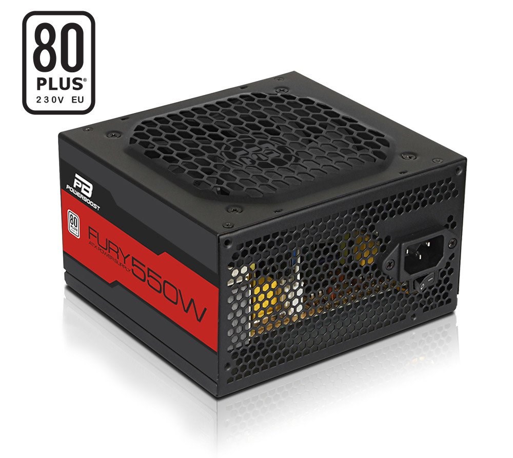 PowerBoost BST-ATX550WEU 550w 80+ A/PFC, 12cm Siyah fan, ATX PSU (Retail Box)