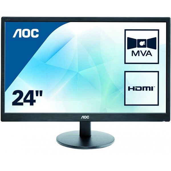 AOC M2470SWH 23.6 5ms Full HD HDMI D-Sub MVA Led Siyah Monitör