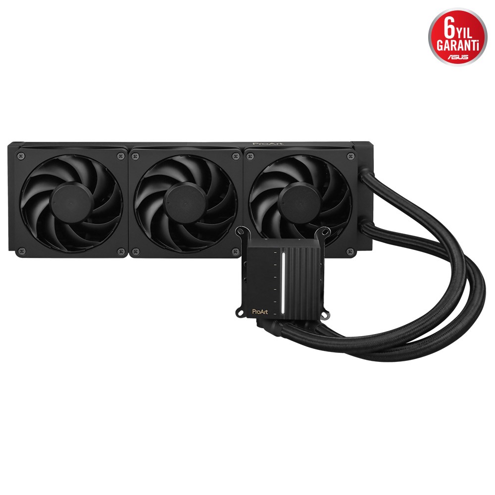 ASUS PROART LC 360 MM AYDINLATMALI DURUM GÖSTERGESİ VE ÜÇ MAT ALPHACOOL APEX STEALTH METAL POWER FANLARI 6 YIL GARANTİ