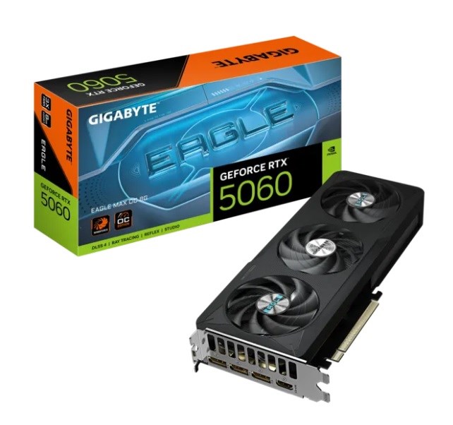 Gigabyte Geforce RTX5060 Eagle Max Oc GV-N5060EAGLEMAX Oc-8gd Gddr7 8gb 128BIT Gaming (Oyuncu) Ekran Kart