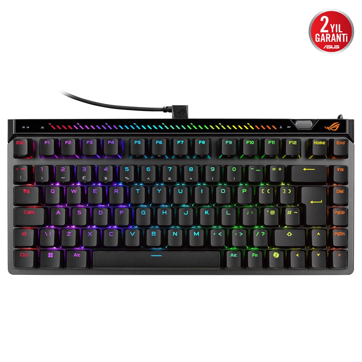 ASUS M705 ROG FALCHION ACE 75HE/BK/V2/UK/PBT Layout RGB %75 HFX V2 Magnetic Switch Kablolu İngilizce Oyuncu Klavyesi