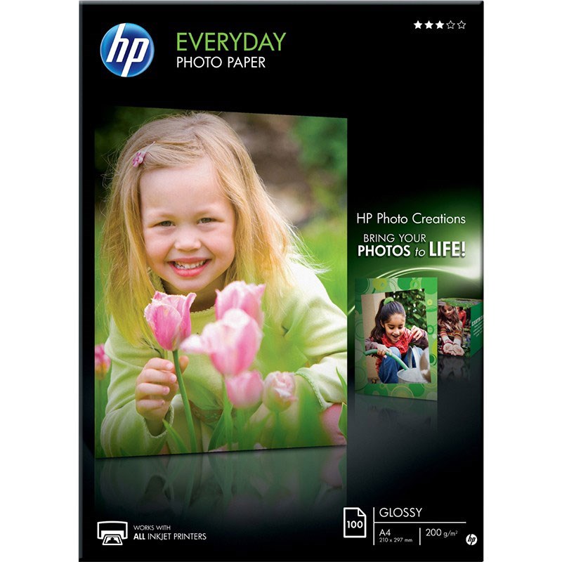 HP Q2510A Gündelik Parlak Fotoğraf Kağıdı 100 Yaprak A4