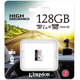 Kingston SDCE/128GB High Endurance microSDXC 128GB C10 A1 UHS-I U1 Bellek Kartı 95/45MB