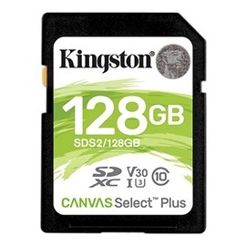 Kingston Canvas Select Plus SDS2/128GB 128 GB SDXC Class 10 UHS-I Hafıza Kartı