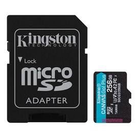 Kingston Canvas Go Plus SDCG3/256GB 256 GB Micro SDXC Class 10 UHS-I Hafıza Kartı + Adaptör