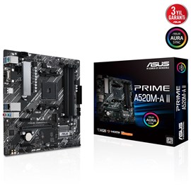 Asus Prime A520M-A II AMD A520 4800 MHz (OC) DDR4 Soket AM4 mATX Anakart