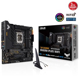Asus TUF Gaming B660M-Plus WIFI Intel B660 6000 MHz (OC) DDR5 Soket 1700 mATX Anakart