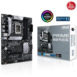 Asus Prime B660-Plus D4 Intel B660 Soket 1700 DDR4 5066(OC)MHz ATX Anakart 