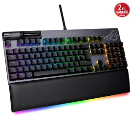 ASUS ROG STRIX FLARE II RED ANIMATE/NX RED/ABS/TR ROG NX RED SWITCH LEDLİ EKRAN MEDYA KONT. USB VE BİLEK DAYAMA