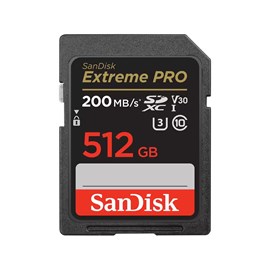 SANDISK EXT PRO C10 512GB SD KART 200Mb/s SDSDXXD-512G-GN4IN