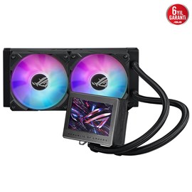 ASUS ROG RYUJIN III 240 ARGB OLED 3.5INC LCD AURA SYNC RGB 3X NOCTUA IPPC 2000 PWM 120MM*2 ADRESLENEBİLİR RGB FAN SIVI CPU SOĞUTUCU