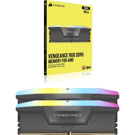 CORSAIR CMH32GX5M2B6400Z32 VENGEANCE RGB DDR5 32GB (2 x 16GB) DDR5 6400 CL32-40-40-84 1.40V Intel XMP & AMD EXPO - GREY