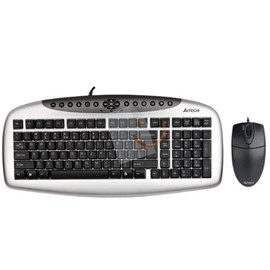 A4 Tech KB-21620D Q Usb Gümüş-Siyah Klavye ve Optik Mouse Seti