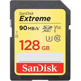 SanDisk SDSDXVF-128G-GNCIN Extreme 128GB SDXC UHS-I C10 U3 V30 Bellek Kartı 90/60Mb