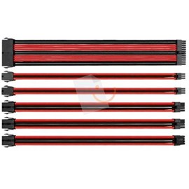 Thermaltake AC-033-CN1NAN-A1 TtMod Kırmızı/Siyah Sleeved Kablo Seti (16 AWG)