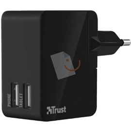Trust 19935 Çift USB'li Uluslararası Duvar Şarj Cihazı