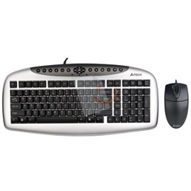 A4 Tech KB-21/OP-620D Q Ps/2 Gümüş-Siyah Klavye ve Optik Mouse Seti
