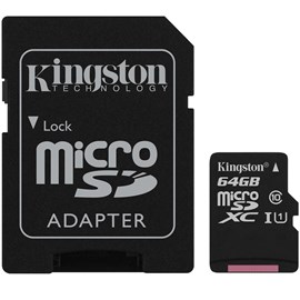 Kingston SDCS/64GB Canvas Select 64GB microSDXC C10 UHS-I 80MB Bellek Kartı