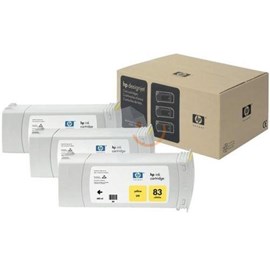 HP 83 C5075A Sarı UV Kartuş 3 Lü Paket DesingJet 5000 5000ps 5500 5500ps