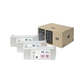 HP C5071A 81 3 Lü 680-ml Açık Kırmızı Boya Kartuşları Designjet 5000 5000ps 5500 5500ps