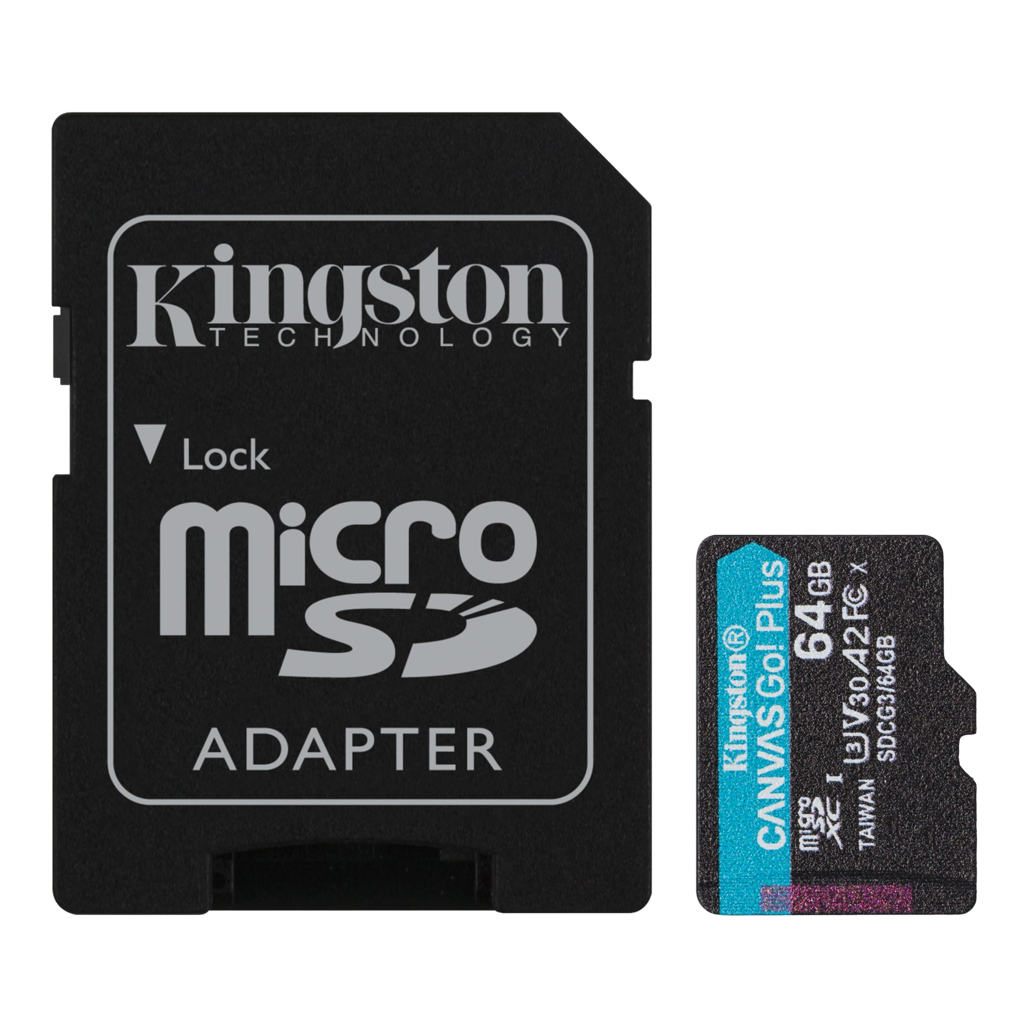 Kingston Canvas Go Plus SDCG3/64GB 64 GB Micro SDXC Class 10 UHS-I Hafıza Kartı + Adaptör