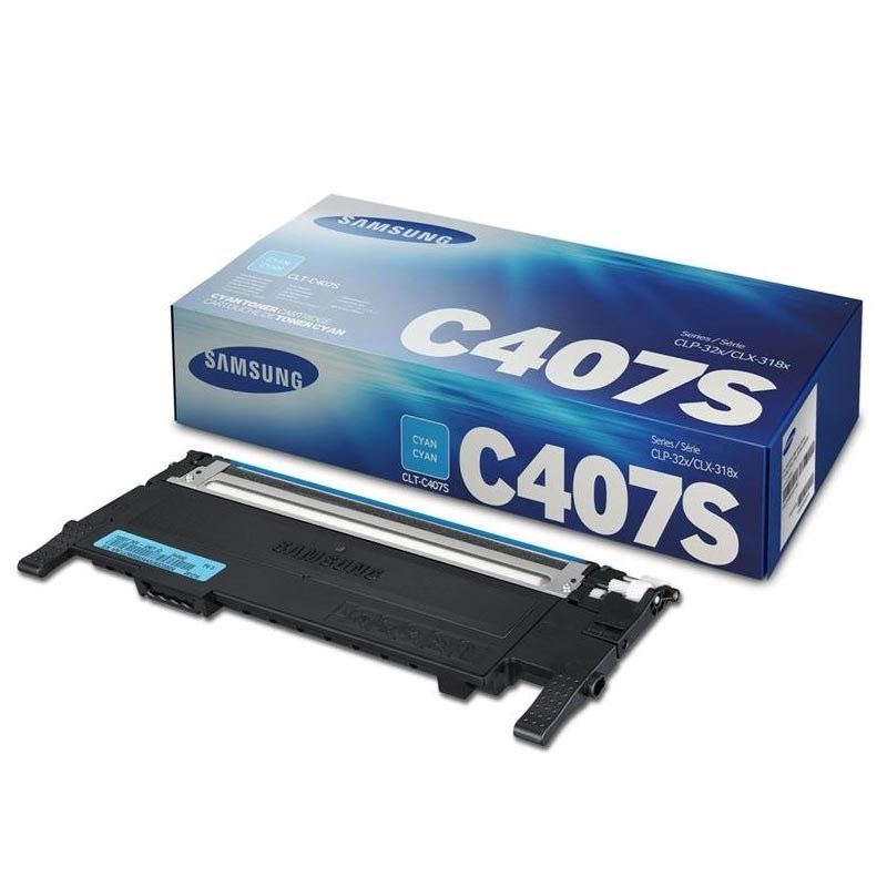 Samsung CLT-C407S Cyan Mavi Toner CLP-320-325 CLX-3185FW